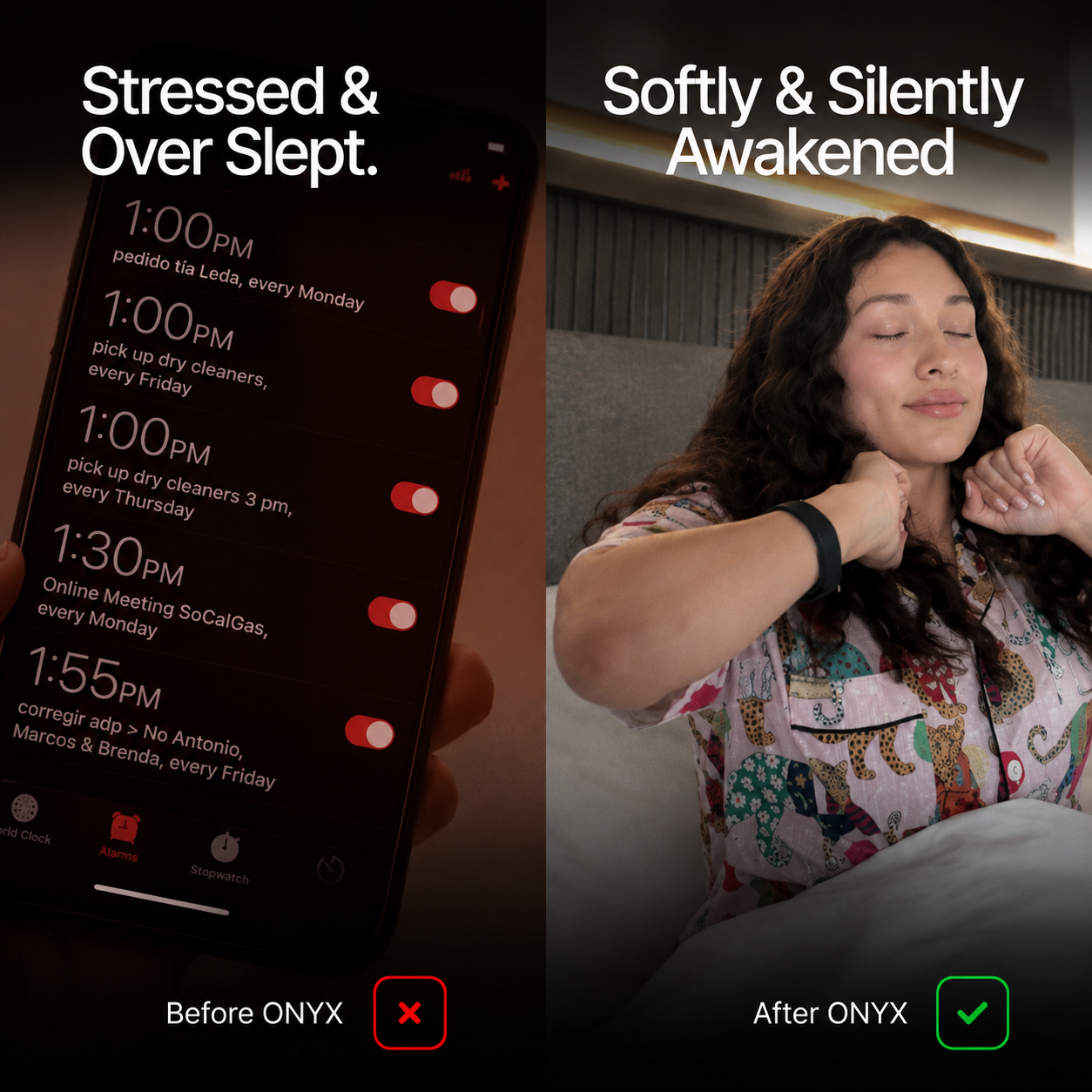 Alarma de Pulsera Silenciosa OnyxWake